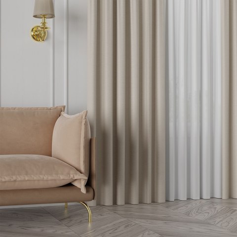 FRIDA Tkanina na zasłony dwustronna, wys. 310cm, kolor 002 beżowy 029120/TDP/002/000310/1