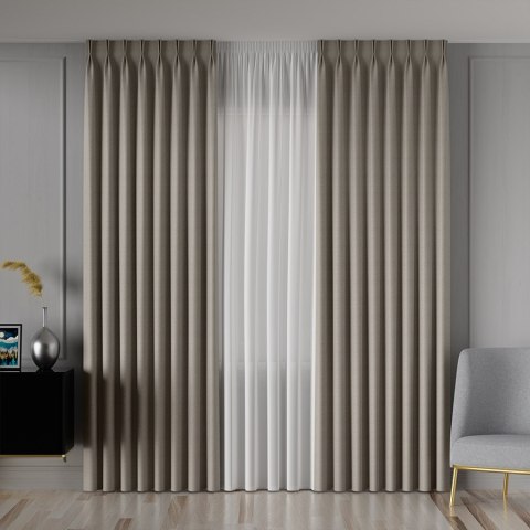 FRIDA Tkanina na zasłony dwustronna, wys. 310cm, kolor 004 ciemny beżowy 029120/TDP/004/000310/1