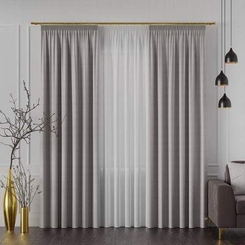 FRIDA Tkanina na zasłony dwustronna, wys. 310cm, kolor 005 szary 029120/TDP/005/000310/1