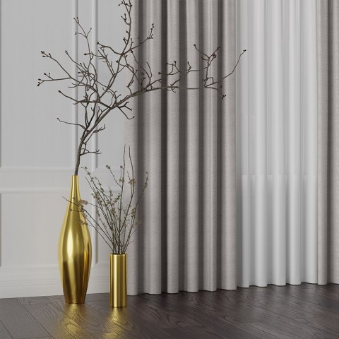 FRIDA Tkanina na zasłony dwustronna, wys. 310cm, kolor 005 szary 029120/TDP/005/000310/1