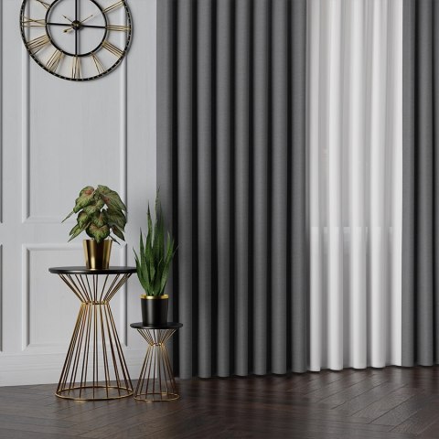 FRIDA Tkanina na zasłony dwustronna, wys. 310cm, kolor 006 grafitowy 029120/TDP/006/000310/1