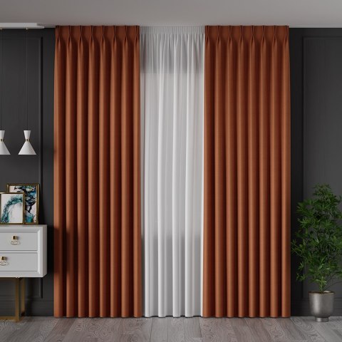 FRIDA Tkanina na zasłony dwustronna, wys. 310cm, kolor 007 rdzawy 029120/TDP/007/000310/1