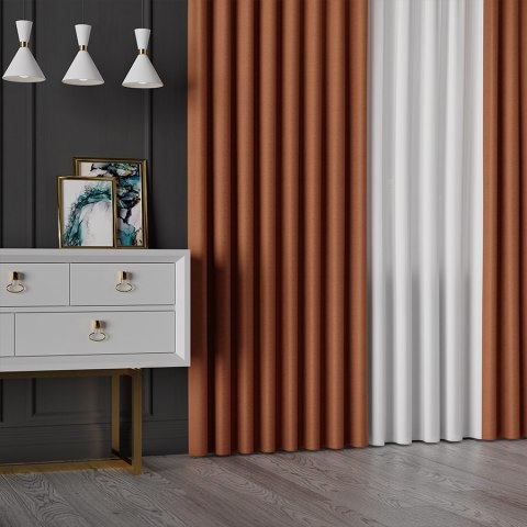 FRIDA Tkanina na zasłony dwustronna, wys. 310cm, kolor 007 rdzawy 029120/TDP/007/000310/1
