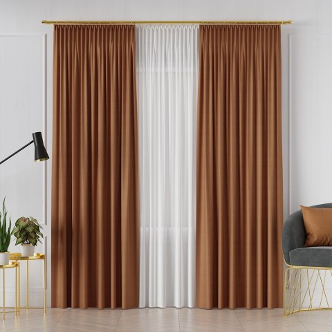 FRIDA Tkanina na zasłony dwustronna, wys. 310cm, kolor 008 pomarańczowy 029120/TDP/008/000310/1