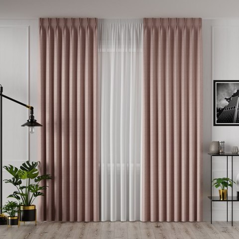 FRIDA Tkanina na zasłony dwustronna, wys. 310cm, kolor 009 pastelowy różowy 029120/TDP/009/000310/1