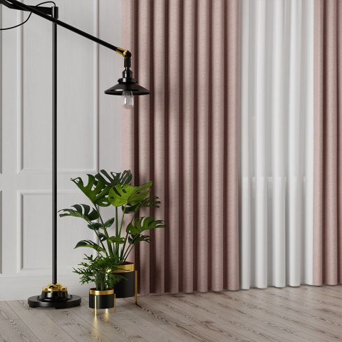 FRIDA Tkanina na zasłony dwustronna, wys. 310cm, kolor 009 pastelowy różowy 029120/TDP/009/000310/1