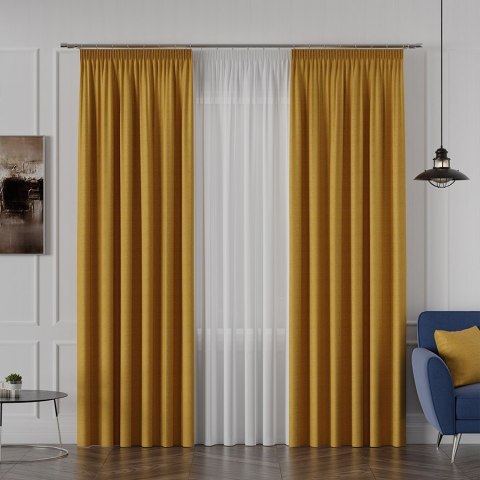 FRIDA Tkanina na zasłony dwustronna, wys. 310cm, kolor 010 żółty 029120/TDP/010/000310/1