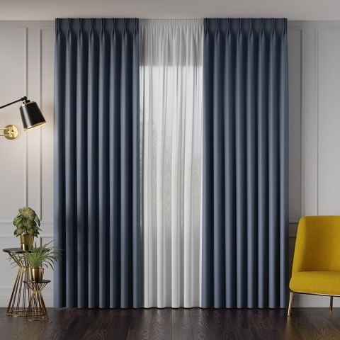 FRIDA Tkanina na zasłony dwustronna, wys. 310cm, kolor 012 niebieski 029120/TDP/012/000310/1