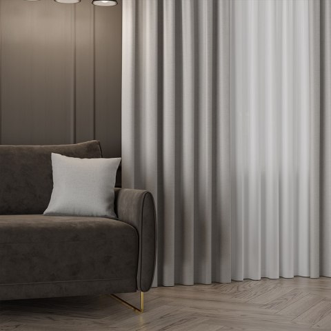 FRIDA Tkanina na zasłony dwustronna, wys. 310cm, kolor 014 pastelowy szary 029120/TDP/014/000310/1