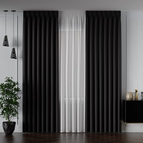 FRIDA Tkanina na zasłony dwustronna, wys. 310cm, kolor 017 czarny 029120/TDP/017/000310/1