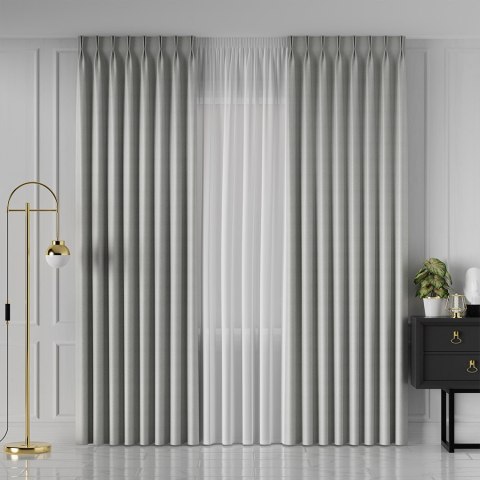 FRIDA Tkanina na zasłony dwustronna, wys. 310cm, kolor 018 jasny szary 029120/TDP/018/000310/1