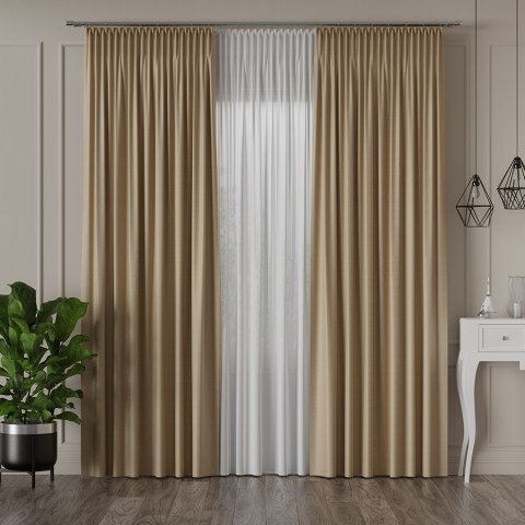 FRIDA Tkanina na zasłony dwustronna, wys. 310cm, kolor 020 camelowy 029120/TDP/020/000310/1