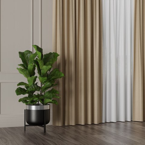 FRIDA Tkanina na zasłony dwustronna, wys. 310cm, kolor 020 camelowy 029120/TDP/020/000310/1