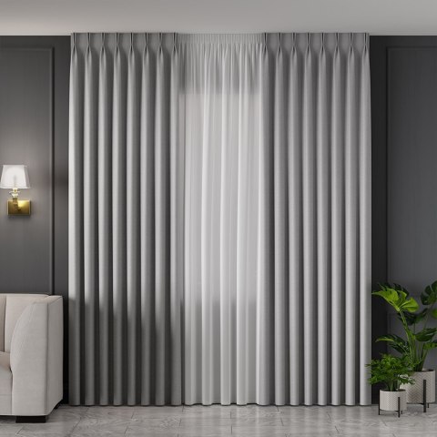 FRIDA Tkanina na zasłony dwustronna, wys. 310cm, kolor 021 chłodny szary 029120/TDP/021/000310/1