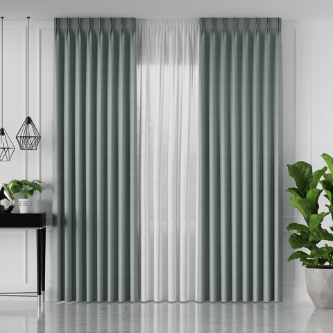 FRIDA Tkanina na zasłony dwustronna, wys. 310cm, kolor 022 miętowy 029120/TDP/022/000310/1