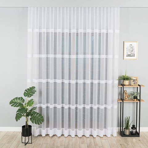 Firanka haftowana, wys. 280cm, kolor biały 083399/768/001/000280/1