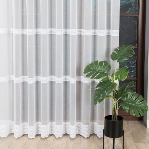 Firanka haftowana, wys. 280cm, kolor biały 083399/768/001/000280/1