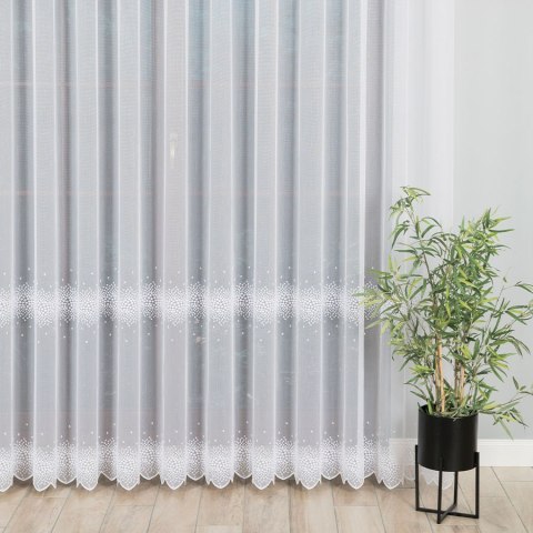 Firanka haftowana, pasowa, wys. 280cm, kolor biały 112853/000/001/000280/1