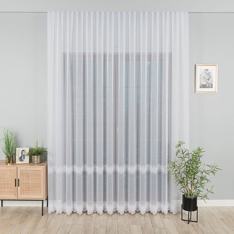 Firanka haftowana, pasowa, wys. 280cm, kolor biały 112853/000/001/000280/1