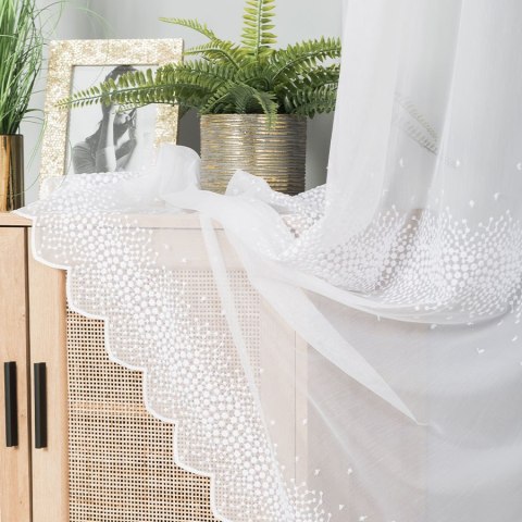 Firanka haftowana, pasowa, wys. 280cm, kolor biały 112853/000/001/000280/1