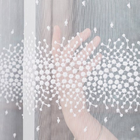 Firanka haftowana, pasowa, wys. 280cm, kolor biały 112853/000/001/000280/1