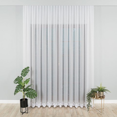 Firanka haftowana, wys. 280cm, kolor biały 123592/768/001/000280/1