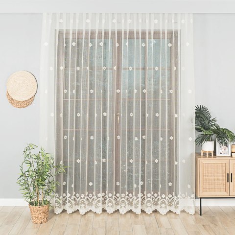 Firanka żakardowa, pasowa, wys. 250cm, kolor 012 kremowy 004421/000/012/000250/1