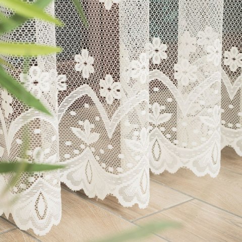 Firanka żakardowa, pasowa, wys. 250cm, kolor 012 kremowy 004421/000/012/000250/1