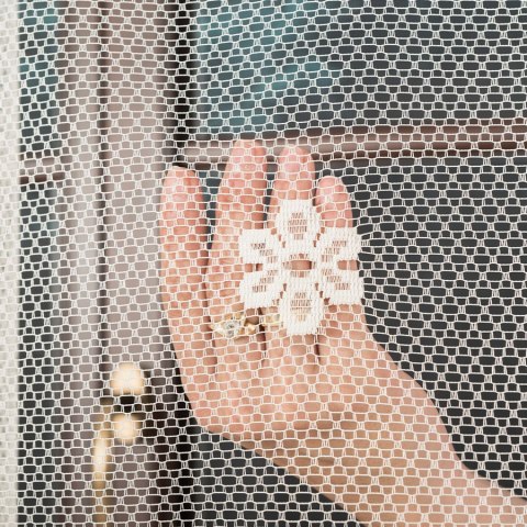 Firanka żakardowa, pasowa, wys. 250cm, kolor 012 kremowy 004421/000/012/000250/1