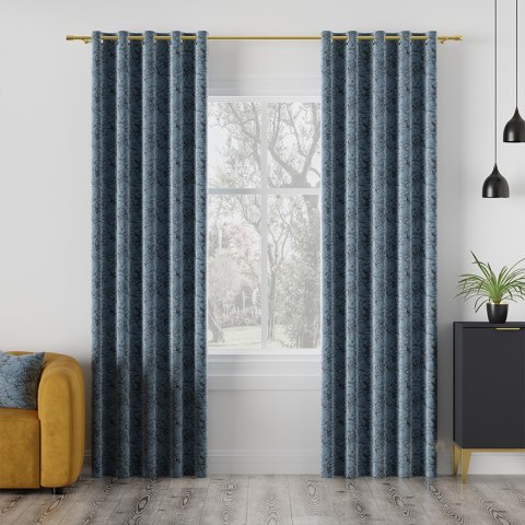 HESTIA Tkanina na zasłony, wys. 305cm, kolor 231 niebieski 062116/TDP/231/000305/1