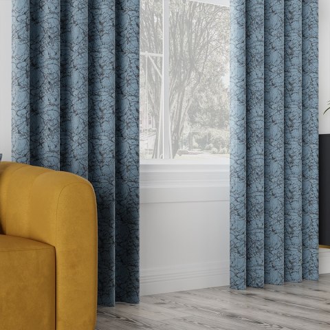 HESTIA Tkanina na zasłony, wys. 305cm, kolor 231 niebieski 062116/TDP/231/000305/1