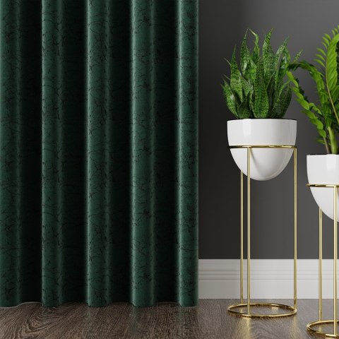 HESTIA Tkanina na zasłony, wys. 305cm, kolor 270 butelkowy zielony 062116/TDP/270/000305/1