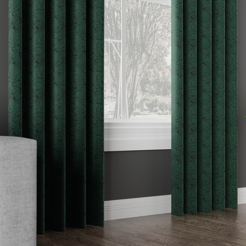 HESTIA Tkanina na zasłony, wys. 305cm, kolor 270 butelkowy zielony 062116/TDP/270/000305/1