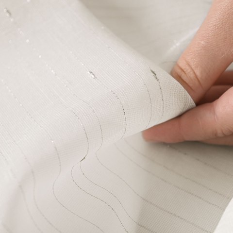 MELINDA Firanka z ołowianką, wys. 300cm, kolor 002 kremowy 030618/OLO/002/000300/1