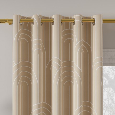 AFRODYTA Tkanina na zasłony BLANKO, szer. 145cm, kolor beżowy D00169/BLA/002/145000/1