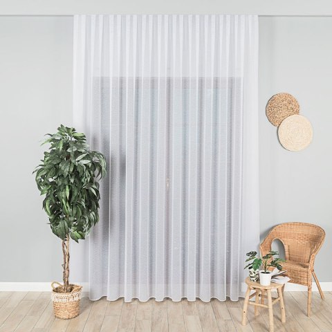 Firanka fantazyjna z ołowianką, wys. 300cm, kolor biały 001789/OLO/001/000300/1