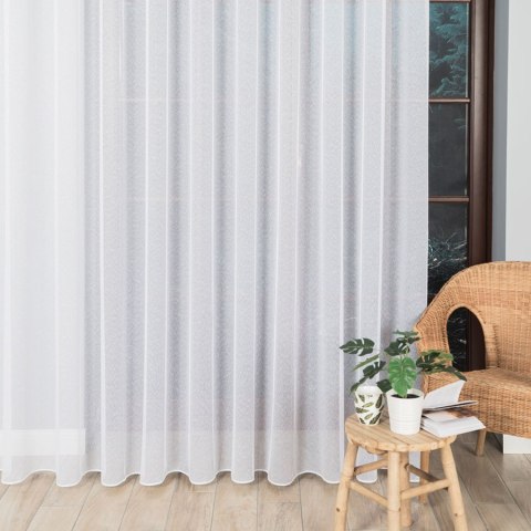 Firanka fantazyjna z ołowianką, wys. 300cm, kolor biały 001789/OLO/001/000300/1