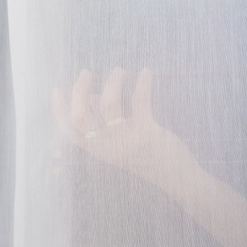 Firanka fantazyjna z ołowianką, wys. 300cm, kolor biały BATIS0/OLO/001/000300/1