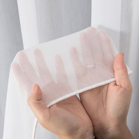 Firanka fantazyjna z ołowianką, wys. 300cm, kolor biały BATIS0/OLO/001/000300/1