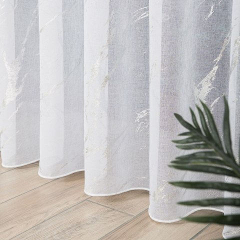 Firanka fantazyjna z ołowianką, wys. 300cm, kolor biały ze srebrnym 132101/OLO/001/000300/1