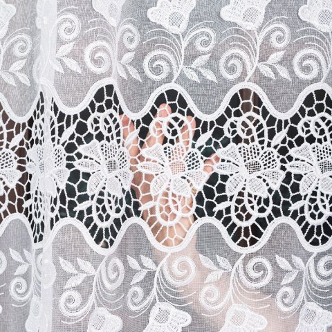 Firanka na markizecie, wys. 250cm, kolor biały 122625/433/001/000250/1