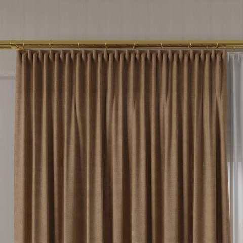 MANUEL Tkanina na zasłony, wys. 300cm, kolor 777 camelowy TD0016/TDP/777/000300/1