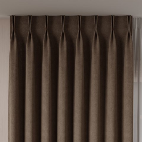 MANUEL Tkanina na zasłony, wys. 300cm, kolor 779 ciepły brązowy TD0016/TDP/779/000300/1