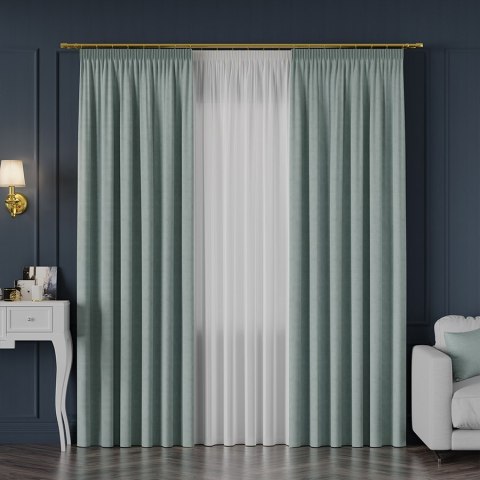 MANUEL Tkanina na zasłony, wys. 300cm, kolor 782 pastelowy niebieski TD0016/TDP/782/000300/1