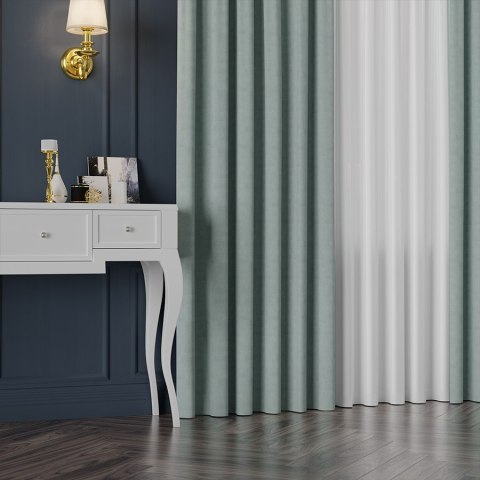 MANUEL Tkanina na zasłony, wys. 300cm, kolor 782 pastelowy niebieski TD0016/TDP/782/000300/1