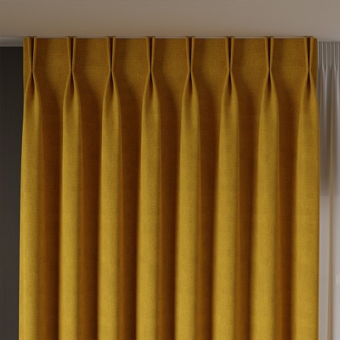 MANUEL Tkanina na zasłony, wys. 300cm, kolor 785 szafranowy żółty TD0016/TDP/785/000300/1