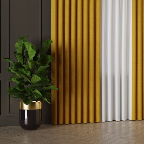 MANUEL Tkanina na zasłony, wys. 300cm, kolor 785 szafranowy żółty TD0016/TDP/785/000300/1