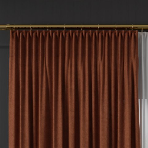 MANUEL Tkanina na zasłony, wys. 300cm, kolor 787 rdzawy pomarańczowy TD0016/TDP/787/000300/1