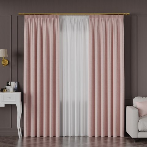 MANUEL Tkanina na zasłony, wys. 300cm, kolor 788 pastelowy różowy TD0016/TDP/788/000300/1
