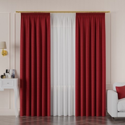 MANUEL Tkanina na zasłony, wys. 300cm, kolor 794 czerwony TD0016/TDP/794/000300/1